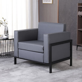 Tolham 34 Wide Faux Leather Upholstered Metal-framed Arm Accent Chair