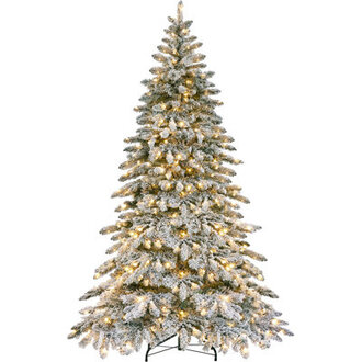 Pre-lit Snow Flocked Fir Christmas Tree