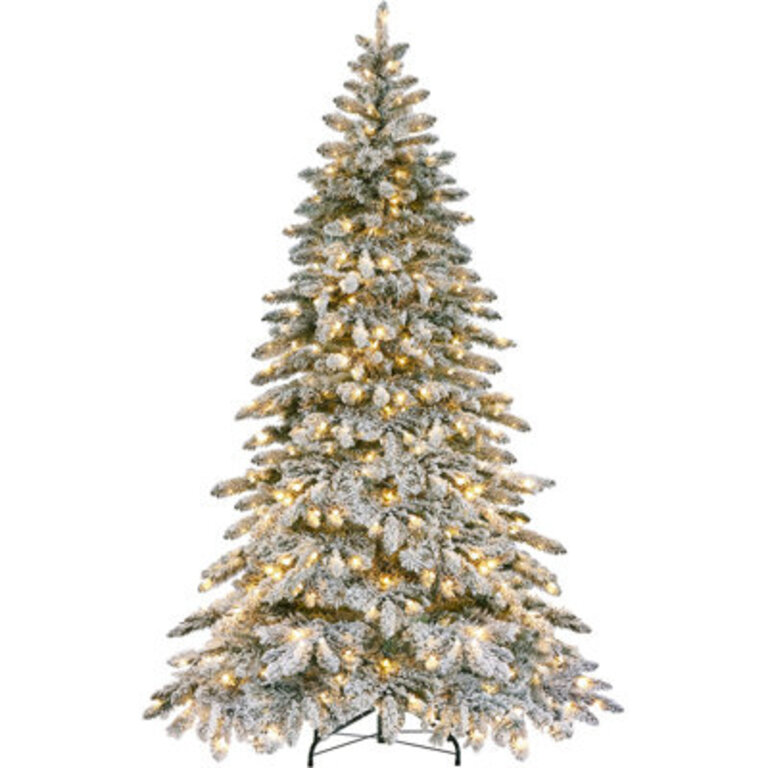 Pre-lit Snow Flocked Fir Christmas Tree