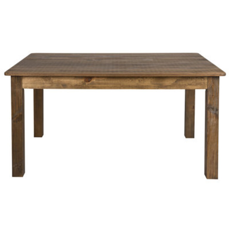 Taren Rectangular Solid Pine Farmhouse Dining Table