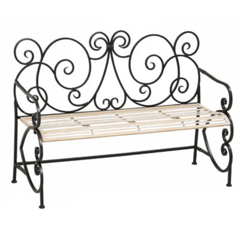 Claysville European Style Metal Park Bench