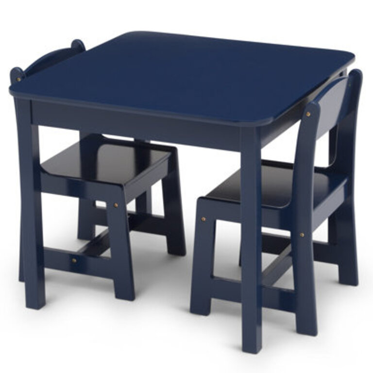 Krista Kids Solid Wood Square Interactive Table and Chair Set