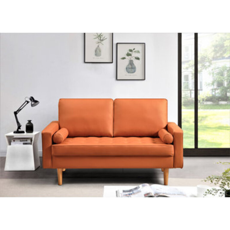 5787 Faux Leather Loveseat