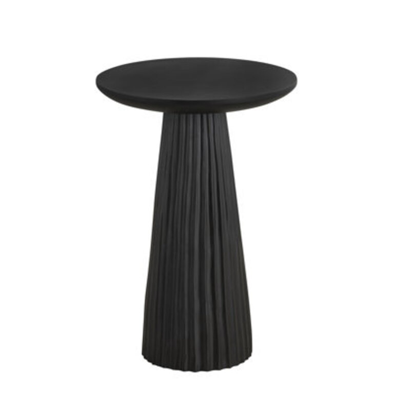 Adejinmi Black Finished Wood Side Table