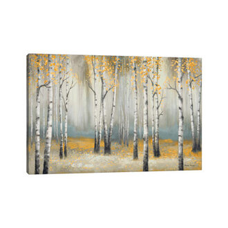 Golden September Birch  Painting Print