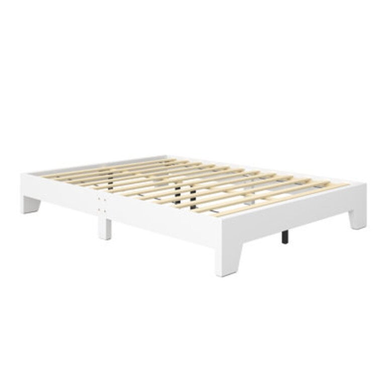 Boyd Sleep Lugano Platform Bed Frame - Modern Minimalist Design Solid Wooden Slat Support No Box Spring Needed Easy Assembly Noise-Free Construction Sleek Bedroom Furniture- Lugano Collection