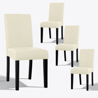 Modern Faux Leather Waterproof Upholstered Dining Chair