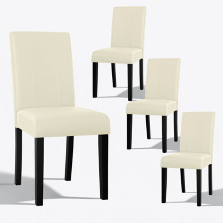 Modern Faux Leather Waterproof Upholstered Dining Chair