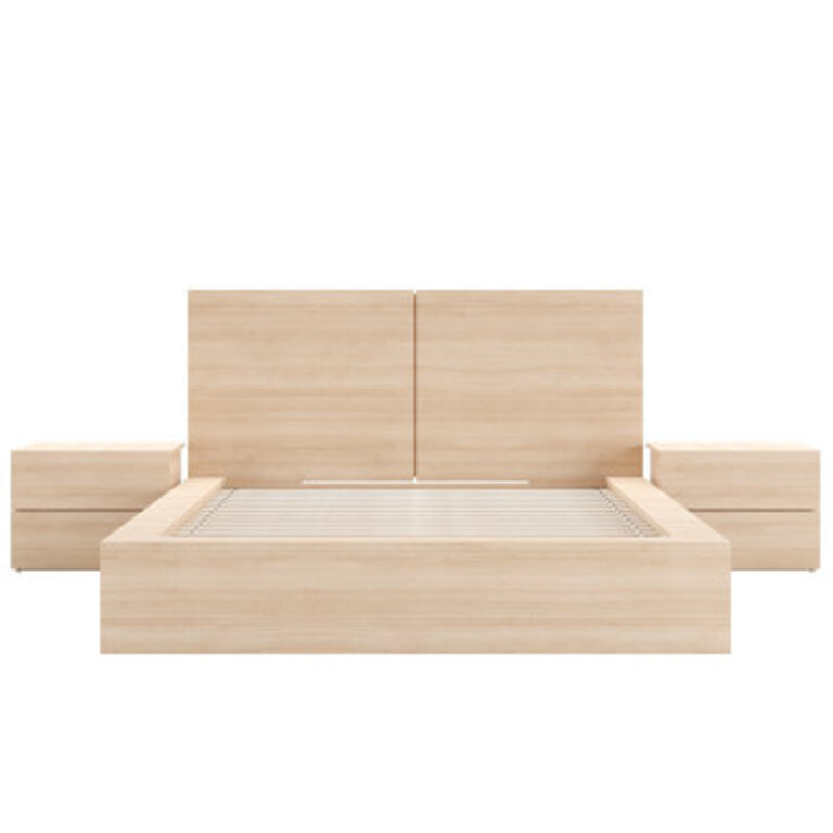 Antonnio 3 Piece Bedroom Set with Bed Headboard and 2 Nightstands