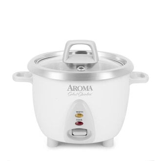 AROMA Select Stainless Pot Style Rice Cooker Stainless Steel Inner Pot