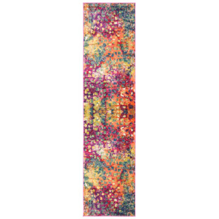 Vansickle Abstract FuchsiaGold Area Rug