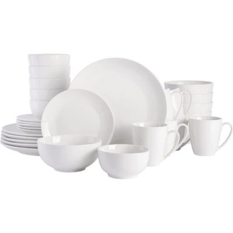 Gibson Home Ogalla 30 Piece Porcelain Coupe Dinnerware Set - 9288930RM