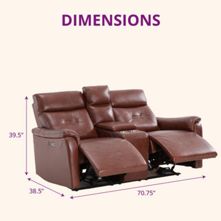 Jeramyah 7075 Upholstered Power Reclining Sofa with USB Port