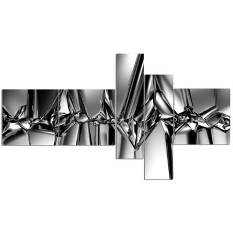 Black White Crystal Background  by Designart 5 - Pieces
