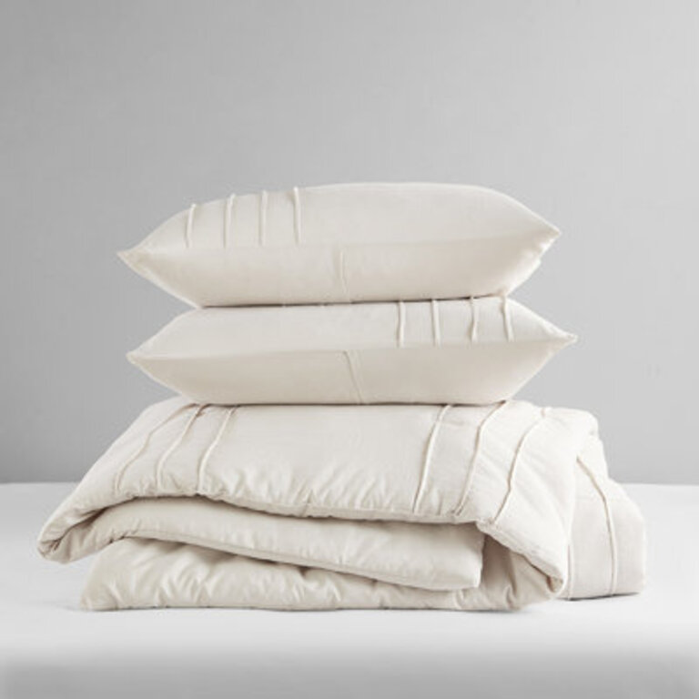 Porter Soft Washed Pinch Pleated Comforter Set