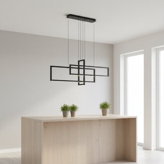 Devontaye 3-Light Square  Rectangle Chandelier Kitchen Island Lighting with Remote Control