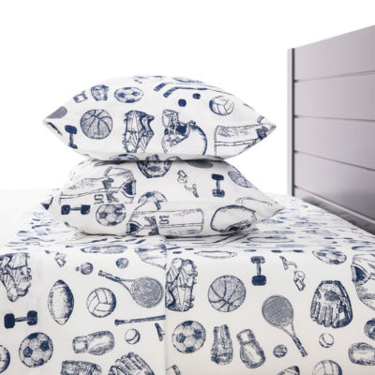 Sports Classic Collection Sports Kids Sports Bedsheets Set Super Soft Baseball Football Soccer Themed Bedsheets
