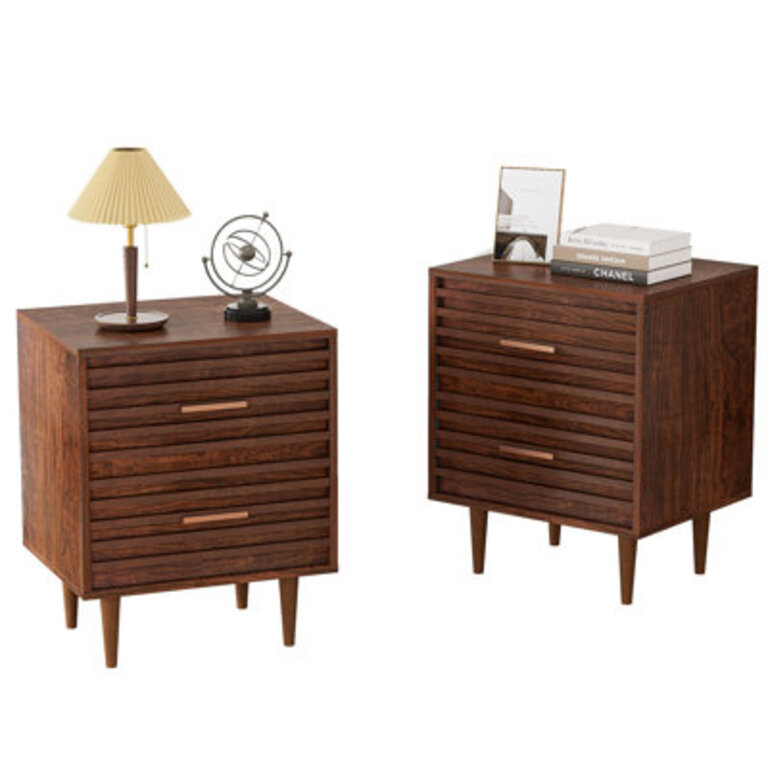 Jamyira 2-Drawer Manufactured Wood Nightstand