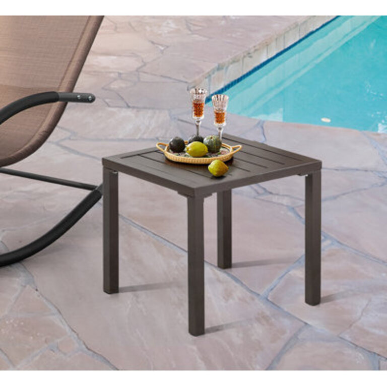 Herv Square Aluminum Outdoor Side Table