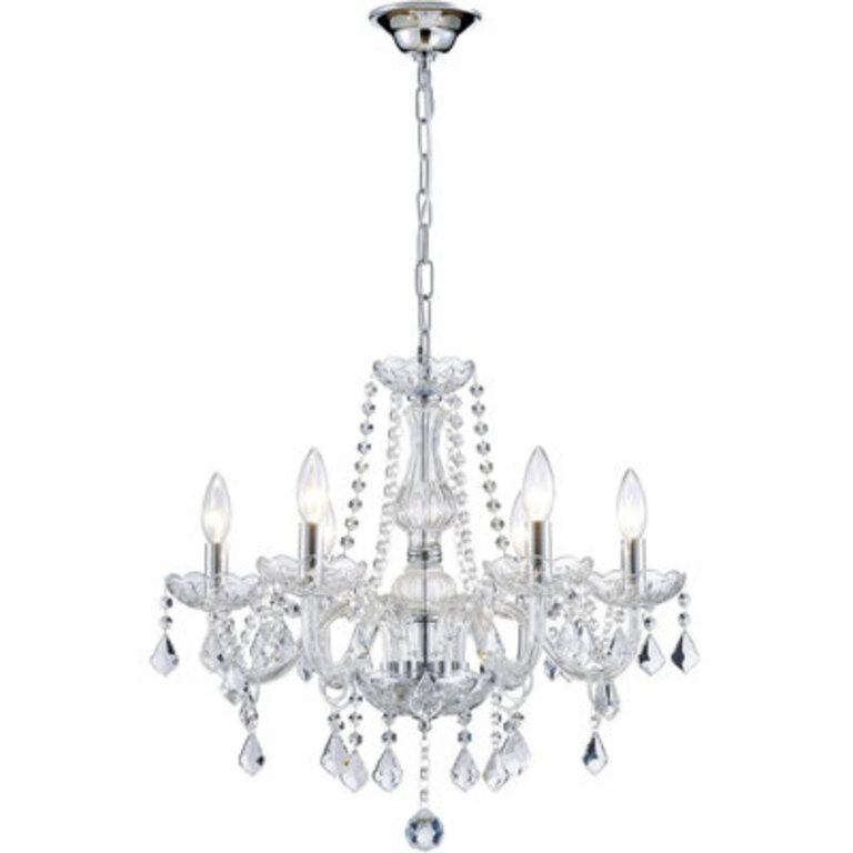 Amiaha 6 - Light Glass Dimmable ClassicTraditional Chandelier
