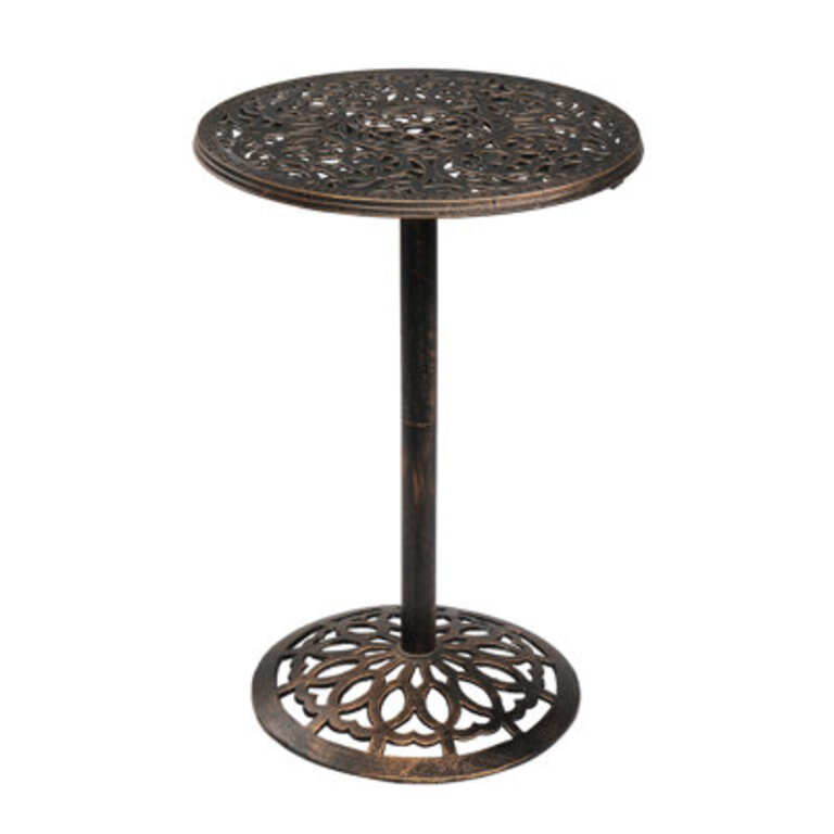 Athanasia 275 W Round Patio Bar Table with Aluminum Top