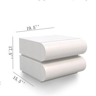 Humply Modern White Leather Nightstand - Minimalist 2-Drawer Bedside Table for Contemporary Bedrooms Living Spaces and Home Offices