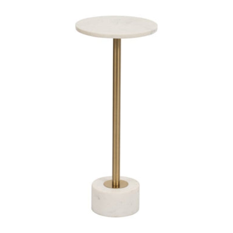 Layla Marble End Table - Side Table Perfect for Any Living Room Bedroom or Office