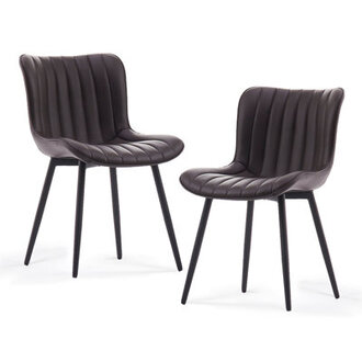 Heitger Leather Upholstered Side Chairs Modern Dining Chairs Wingback Dining Room Chair