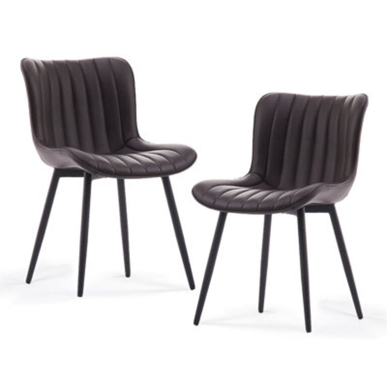 Heitger Leather Upholstered Side Chairs Modern Dining Chairs Wingback Dining Room Chair