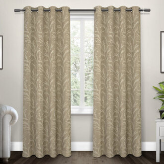 Bellicent Floral Room Darkening Thermal Grommet Curtain Panel Pair Set of 2
