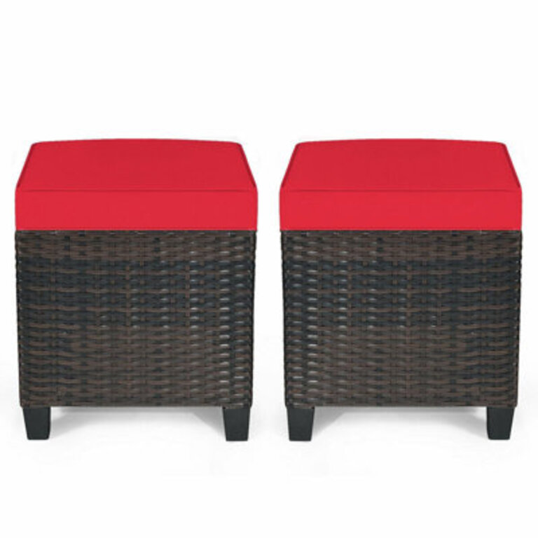 Wicker Outdoor Ottoman