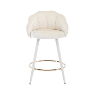 Damisi Upholstered Counter Stool with Metal Frame