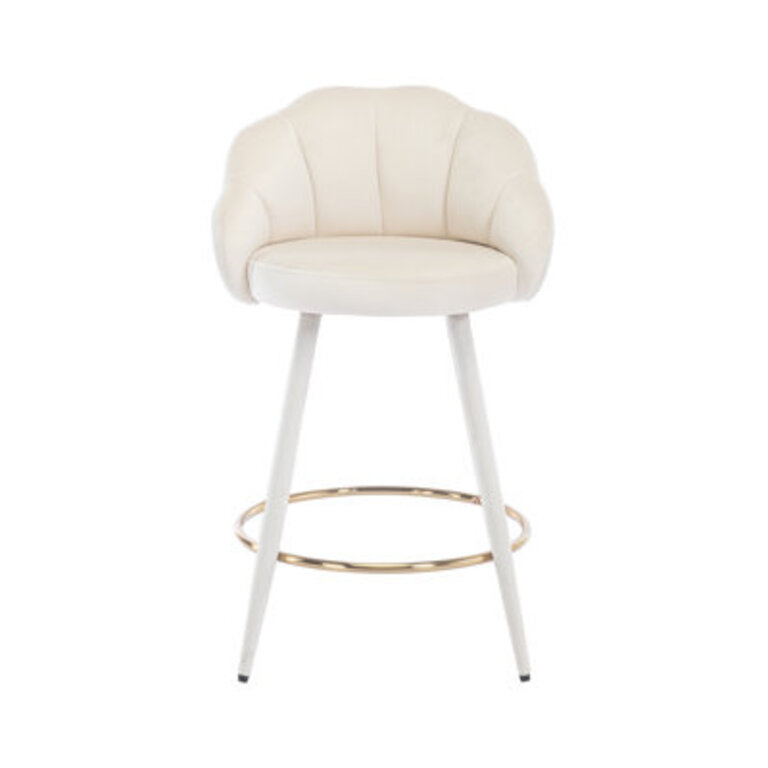 Damisi Upholstered Counter Stool with Metal Frame