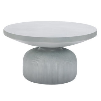 Kellam Concrete Outdoor Round Coffee Table Accent Table for Outdoor Patio Housewarming Gifts