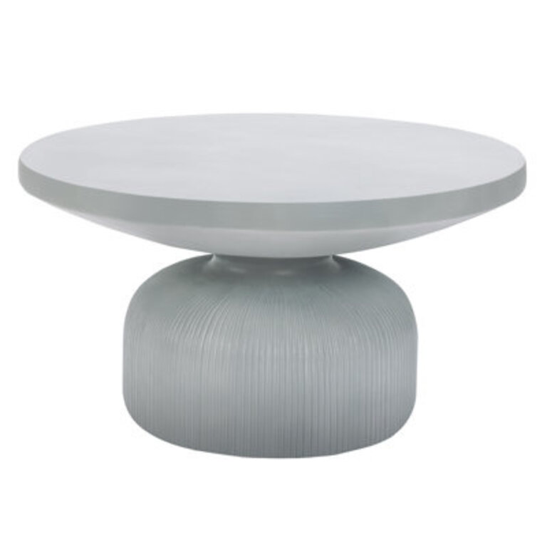 Kellam Concrete Outdoor Round Coffee Table Accent Table for Outdoor Patio Housewarming Gifts