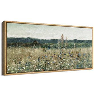Rustic Countryside  Rustic Field Wildflowers Vintage Countryside Nature Landscape Retro Art Decor Extra Large Pictures