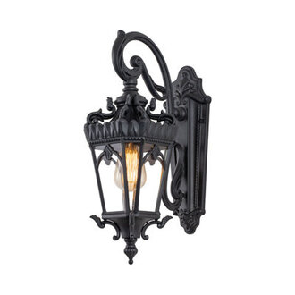 Aruca 185H Aluminum Rust  UV Resistant Waterproof Matte Black Outdoor Wall Lantern