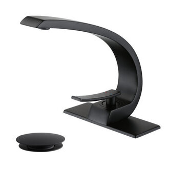 Single Handle Single Hole Bathroom Sink Faucet With Optional Drain Assembly