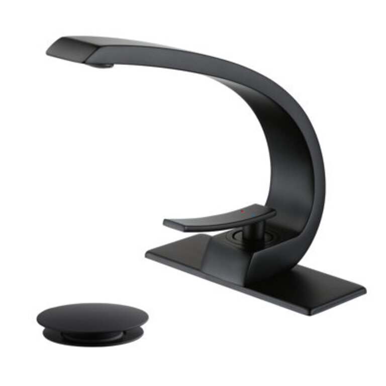 Single Handle Single Hole Bathroom Sink Faucet With Optional Drain Assembly