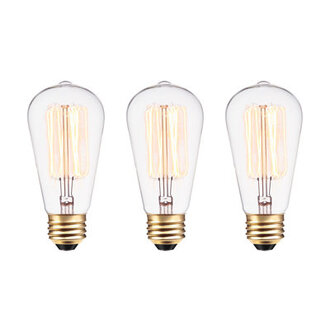 Lyle 60 Watt ST19 Incandescent Dimmable Light Bulb Warm White 2200K E26Medium Standard Base