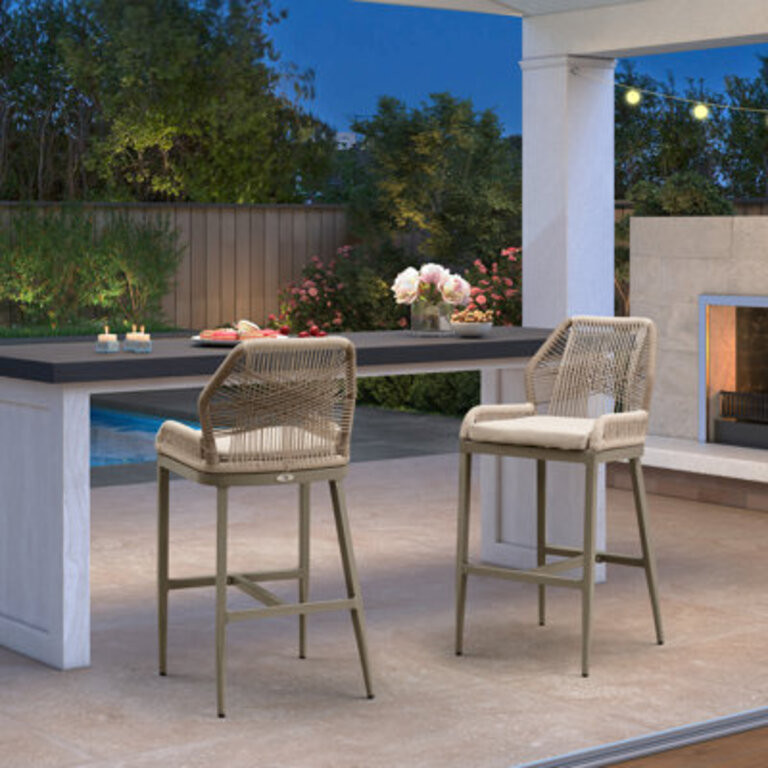 Iemanja Aluminum Outdoor 285 Bar Stool with Cushion