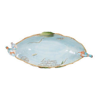 Fitz And Floyd Toulouse Centerpiece Serving Bowl 23 Inch Blue