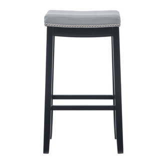 Bartonville Counter  Bar Solid Wood Backless Stool with Upholstered Seat