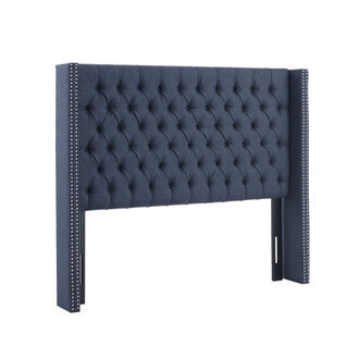 Ashwin Wingback Headboard - Button Tufting  Nailhead Trim