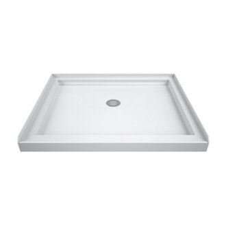 Qwall 36 W x 7675 H Framed Square Shower Stall and Base Included