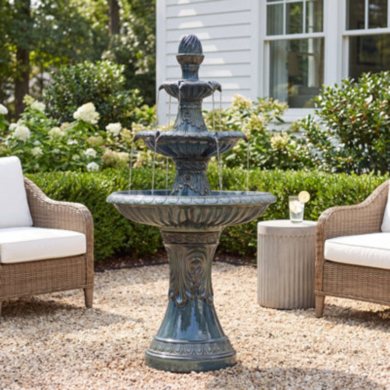 Shiloh 3 Tier Ceramic Fountain - Elegance No Lights