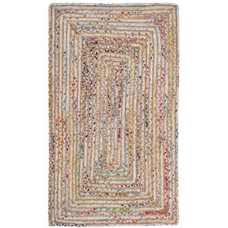 Herzig Hand-Woven Flatweave Cotton Multicolor Area Rug