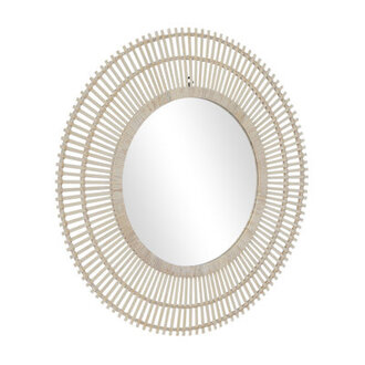 Amesbury Handmade Bamboo Round Wall Mirror