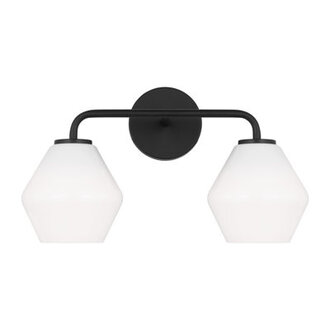 Rooks 17 W 2-Light Dimmable Steel Vanity Light