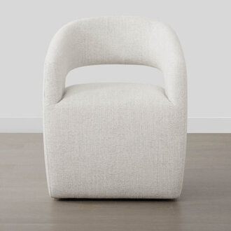Upholstered Dining Chairs with Hidden Casters